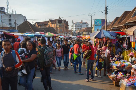 Analakely Market, the largest open-air market in Antananarivo