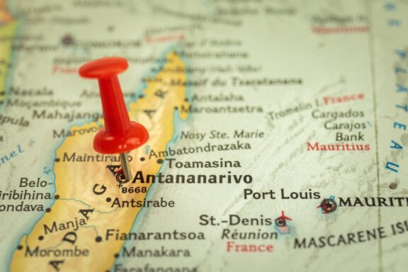 Location of Antananarivo in Madagascar on the map