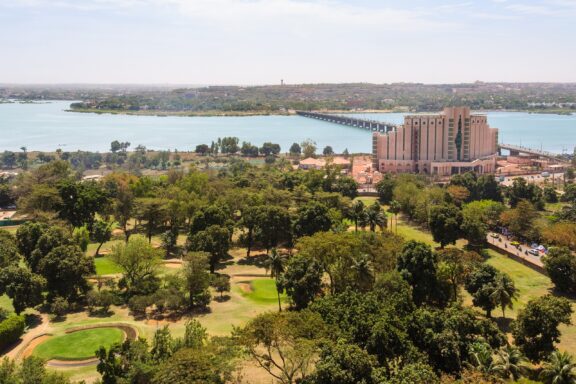 Skyline of Bamako on a sunny day