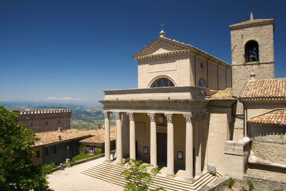 Basilica di San Marino, built the neoclassical style, it was constructed in the early 19th century, between 1826 and 1838