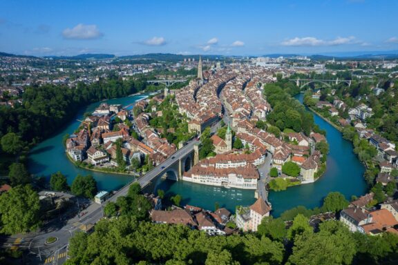 The landscape of the city of Bern