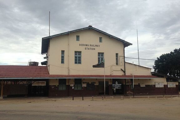 Dodoma Railway Station, constructed during the colonial era in the late 19th and early 20th centuries