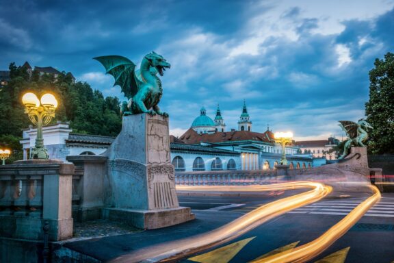 Dragon Bridge, completed in 1901, is an excellent example of Art Nouveau architecture