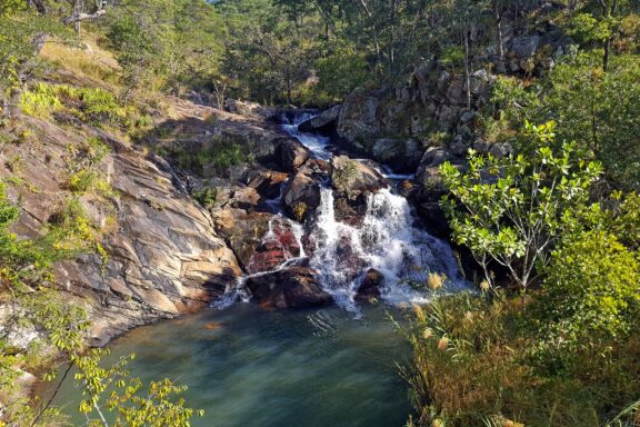 Waterfall in the Dzalanyama Forest Reserve.