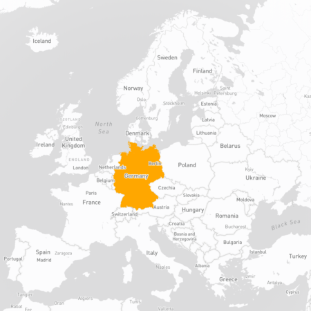 Germany on the map of Europe