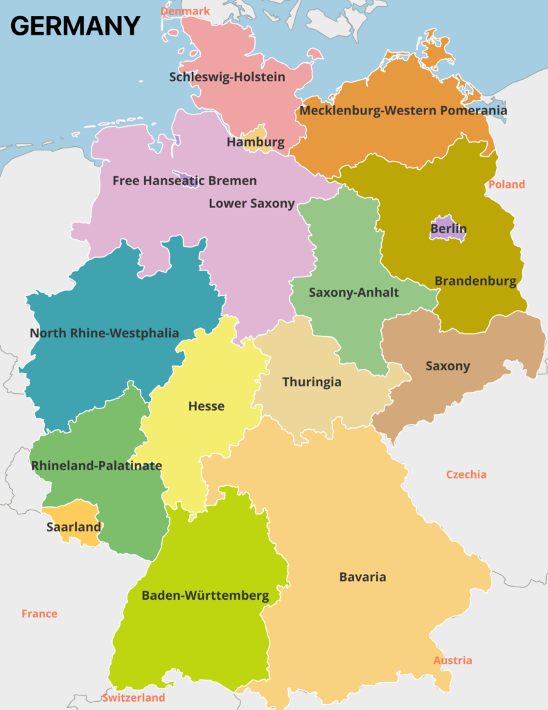 Germany states map