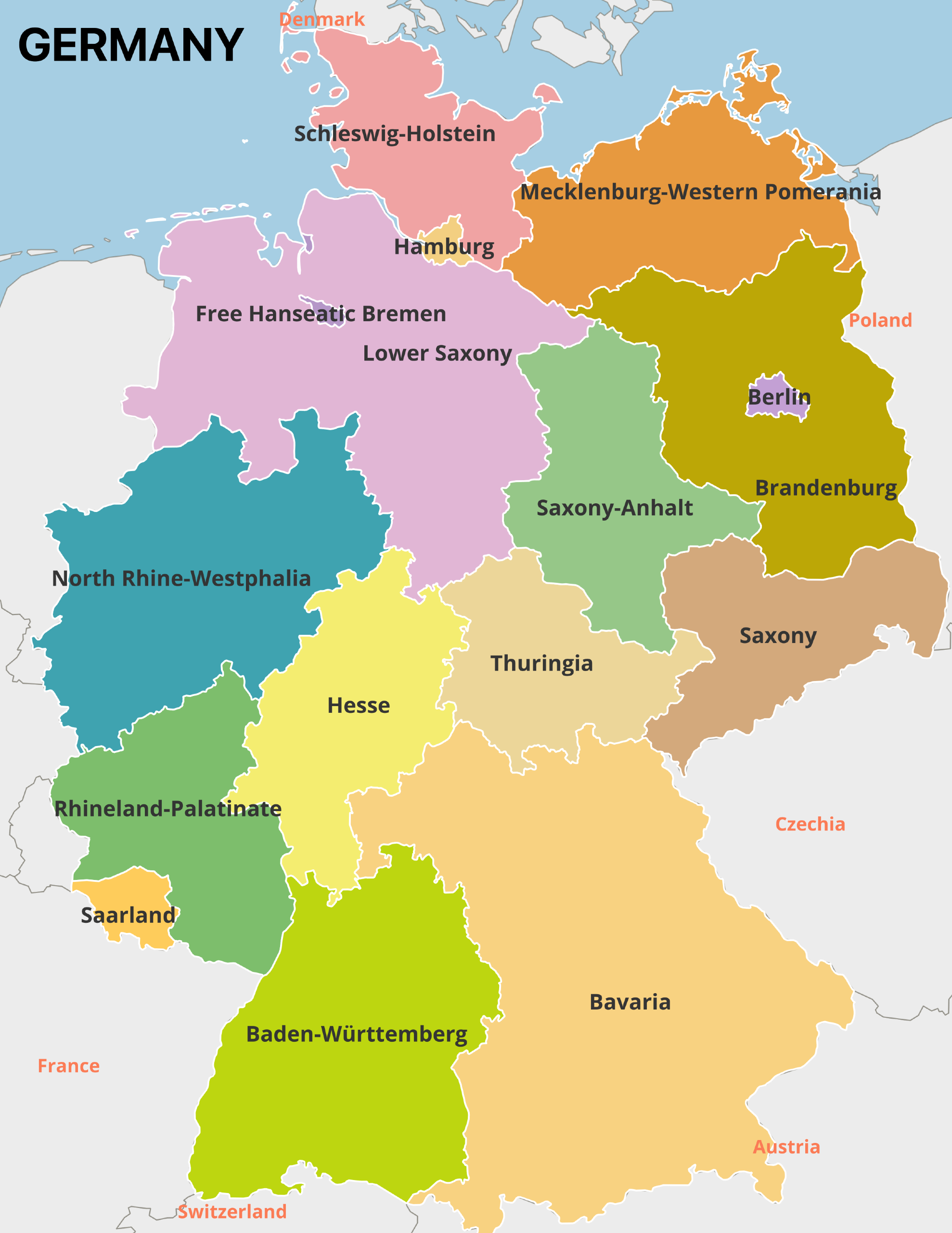 German Tourist Map 60 Photos Morilly