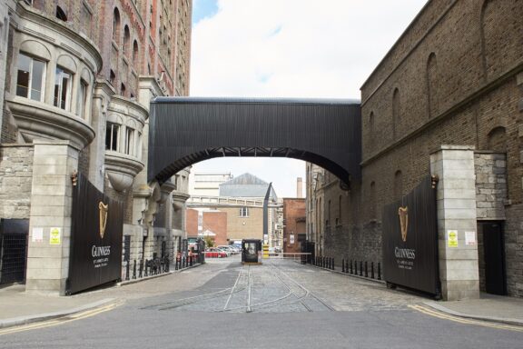 Entrance to the Guinness Storehouse in Dublin The Guinness Storehouse building