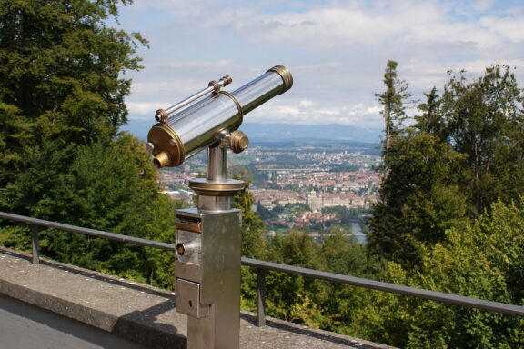 Observational spot on top of Gurten overlooking the landscape of Bern