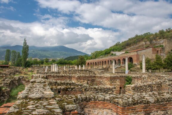 The ancient site of Heraklea Lyncestis, founded by Philip II of Macedon