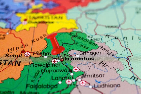 Islamabad Location Marked on Map Pinned location of Islamabad, Pakistan