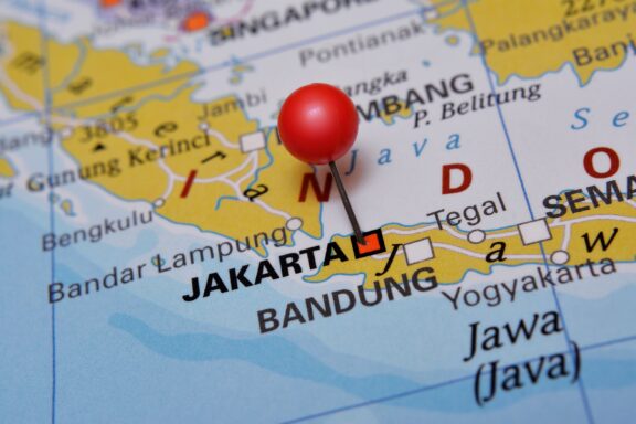 Location of Jakarta, Indonesia