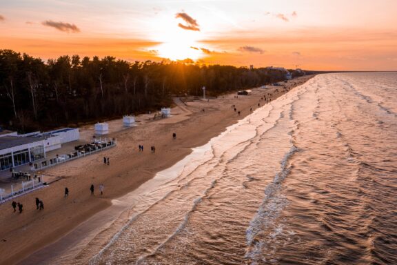 Jurmala Beach, stretching over 26km