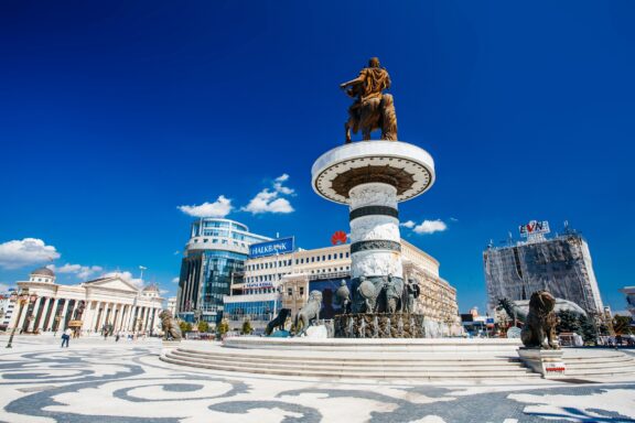 Statue of Alexander the Great in Macedonia square