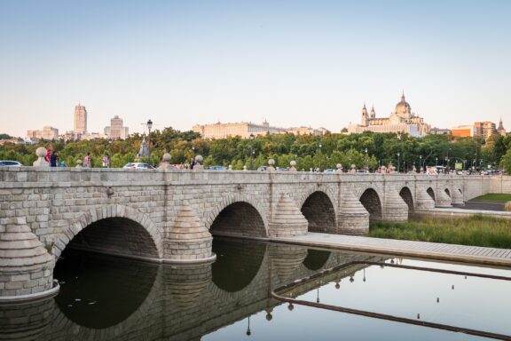 Puente de Segovia, designed by Juan de Herrera, was built between 1582-1584