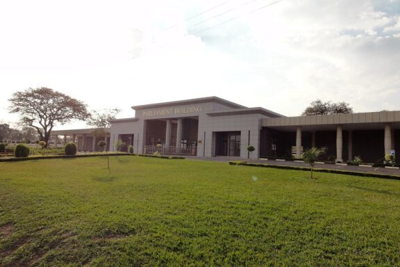 Malawi Parliament Building Exterior The Malawi Parliament Building in Lilongwe