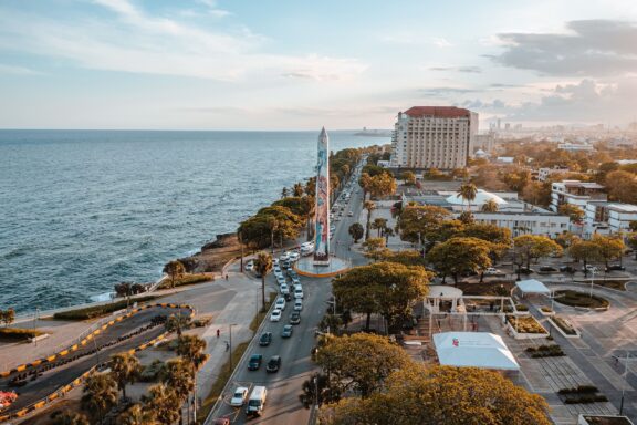 The Malecón, a vibrant and iconic seafront boulevard in Santo Domingo