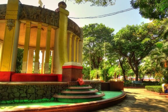 Spanish colonial structures in the Old Managua