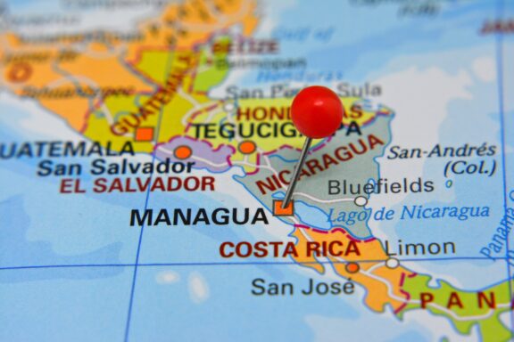 Pin on Map Over Managua, Nicaragua Pinned location of Managua, Nicaragua
