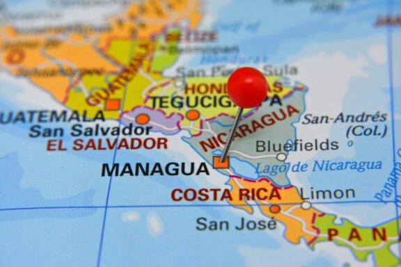 Pinned location of Managua, Nicaragua