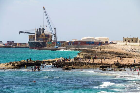 The Port of Mogadishu, a significant importance to the economy of Somalia