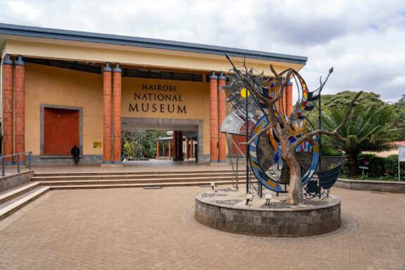 Nairobi National Museum Entrance with Sculpture Nairobi National Museum, officially opened in 1930