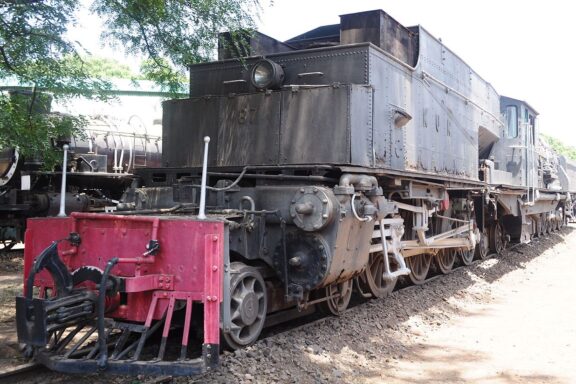 Vintage Locomotive at Nairobi Railway Museum Lunatic Express exhibit from the Nairobi Railway Museum
