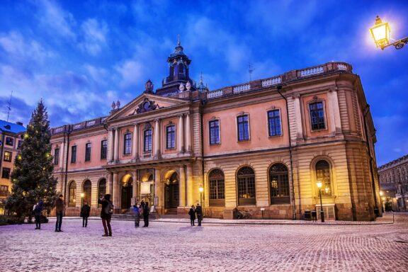 Nobel Museum at Twilight The Nobel Museum in Stockholm