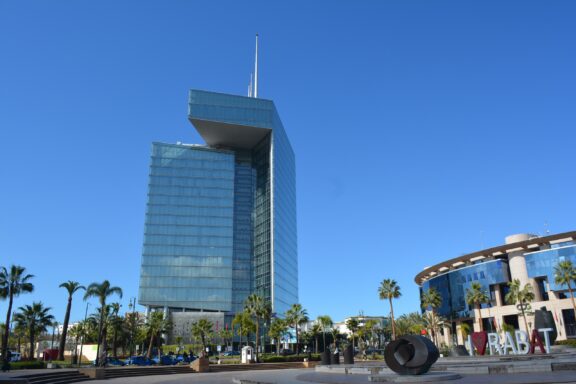 Modern office buildings in the Abgal area