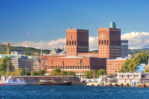 Oslo City Hall built from 1930 to 1951.