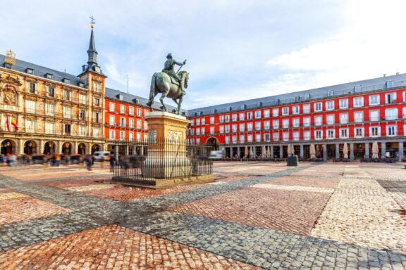 King Philip III on horseback statue in Plaza Mayor