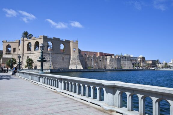 Seafront view from the Red Castle in Tripoli