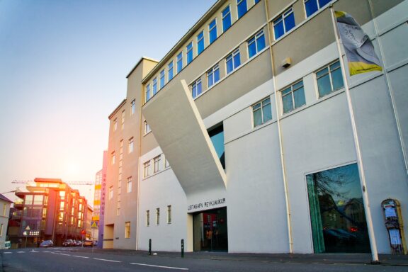 Sunset Glow on Reykjavik Art Museum Facade Reykjavík Art Museum Hafnarhús