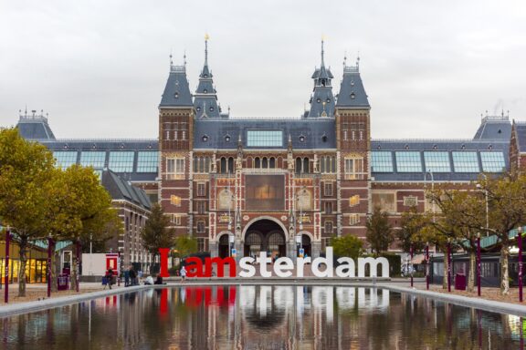 The Rijksmuseum, currently housed in the building designed by Pierre Cuypers