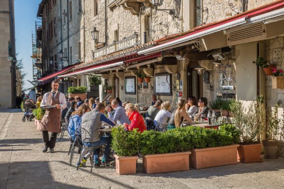 Cafe in San Marino, serving as favored locale for relaxation and social interactions