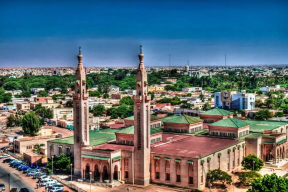 Saudi Mosque in Nouakchott Cityscape Mosqué Saudique, funded by the Kingdom of Saudi Arabia
