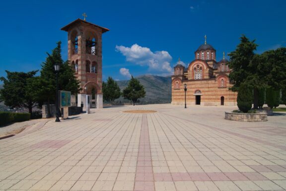 Serbian orthodox monastery hercegova?ka gra?anica which is located above the