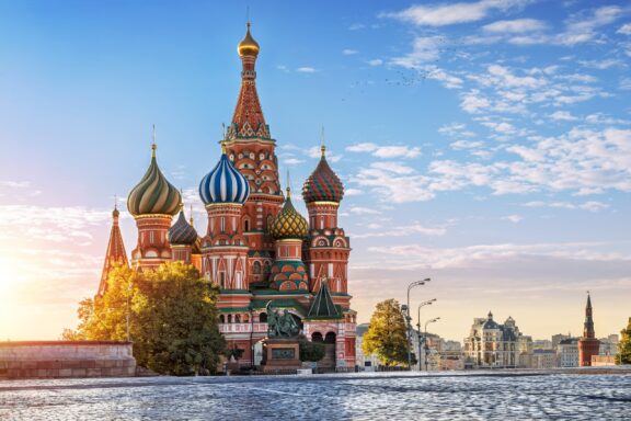 St. Basil's Cathedral, built in order to commemorate the conquest of the Kazan Khanate