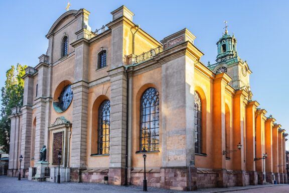 The Church of St. Nicholas, also known as Storkyrkan or Stockholm Cathedral, built in the mid 13th century