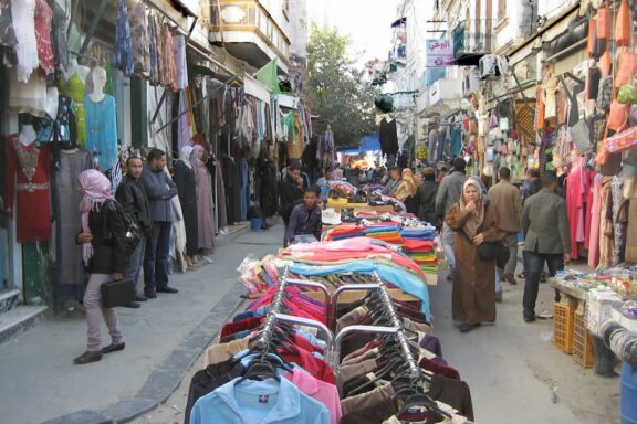 Bustling Street Market in Tripoli, Libya Everyday scenery and crowds at the markets in Tripoli