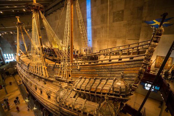 The Vasa ship, the world's only preserved 17th-century ship