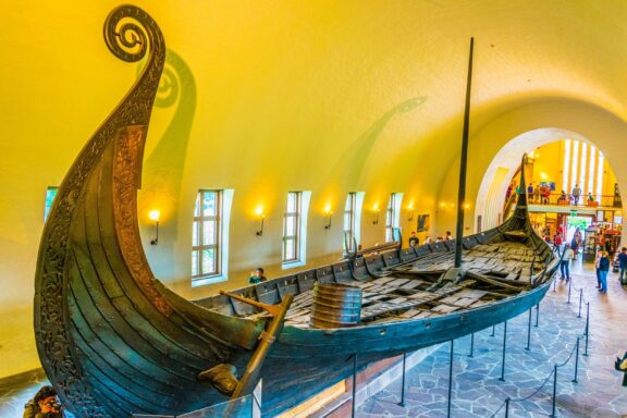 Display of one of the three Viking ships, Viking Ship Musuem Oslo