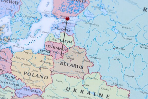 Pinned location of Vilnius, Lithuania