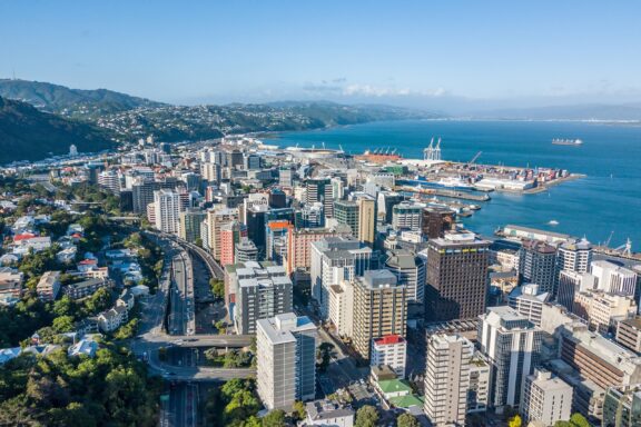 Aerial View of Wellington Central Business District Wellington Central Business District