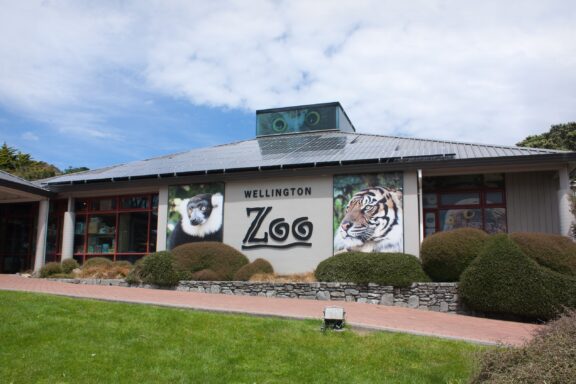 Entrance of Wellington Zoo with Signage Entrance to the Wellington Zoo