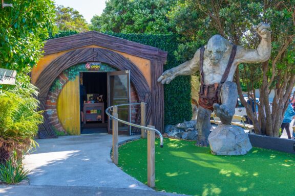 Entrance to the Weta Cave in Wellington