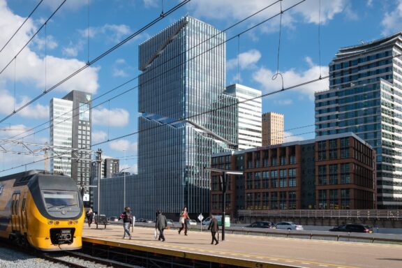 Highrise buildings in the Zuidas Financial Center