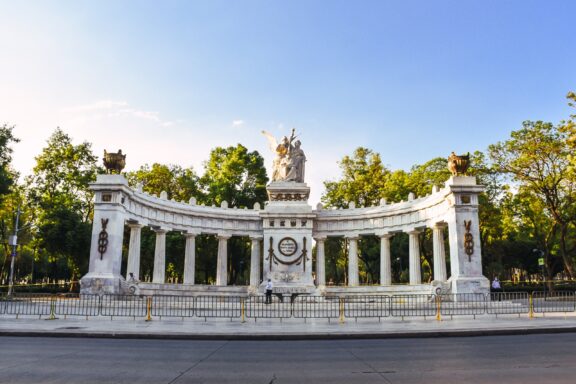 Alameda Central Park Entrance Benito Juárez Hemicycle in Alameda Central