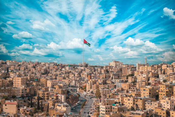 Amman from above, revealing a city of contrasts