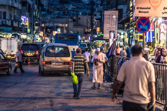 The city center in Amman, offering a glimpse into daily Jordanian life